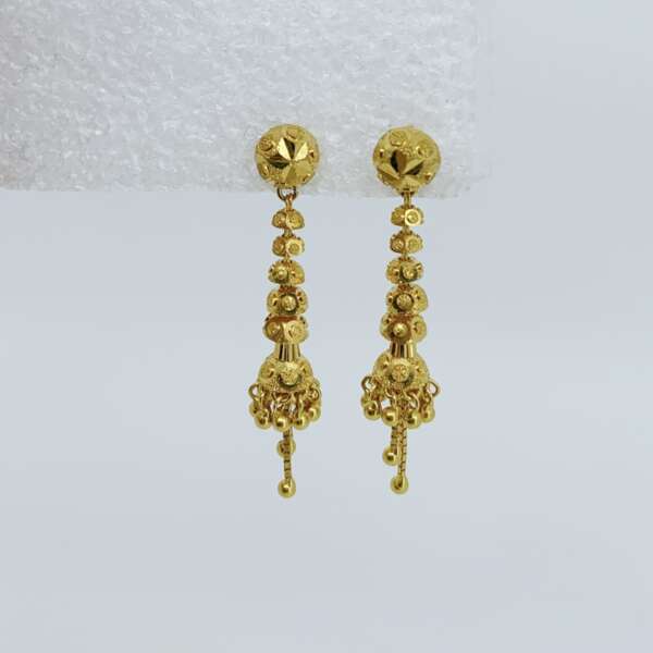 Bloom Bell Gold Jhumka Earrings