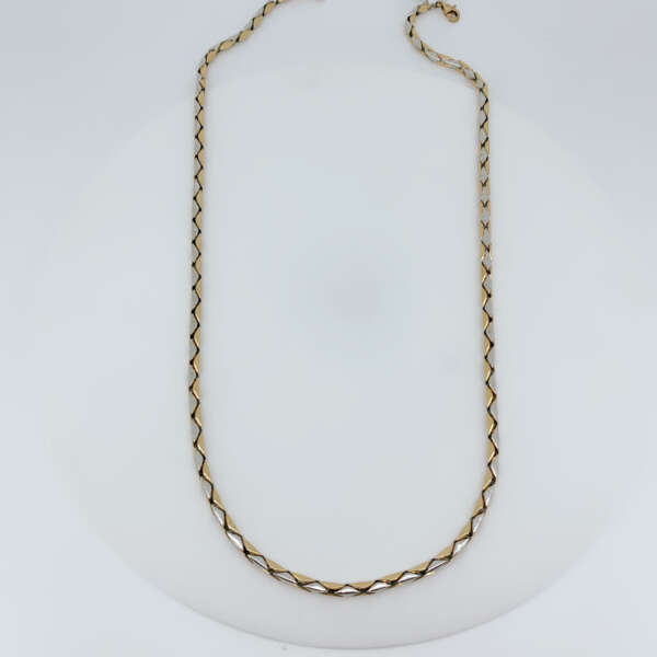Sculpted Two-Tone Gold Chain For Men