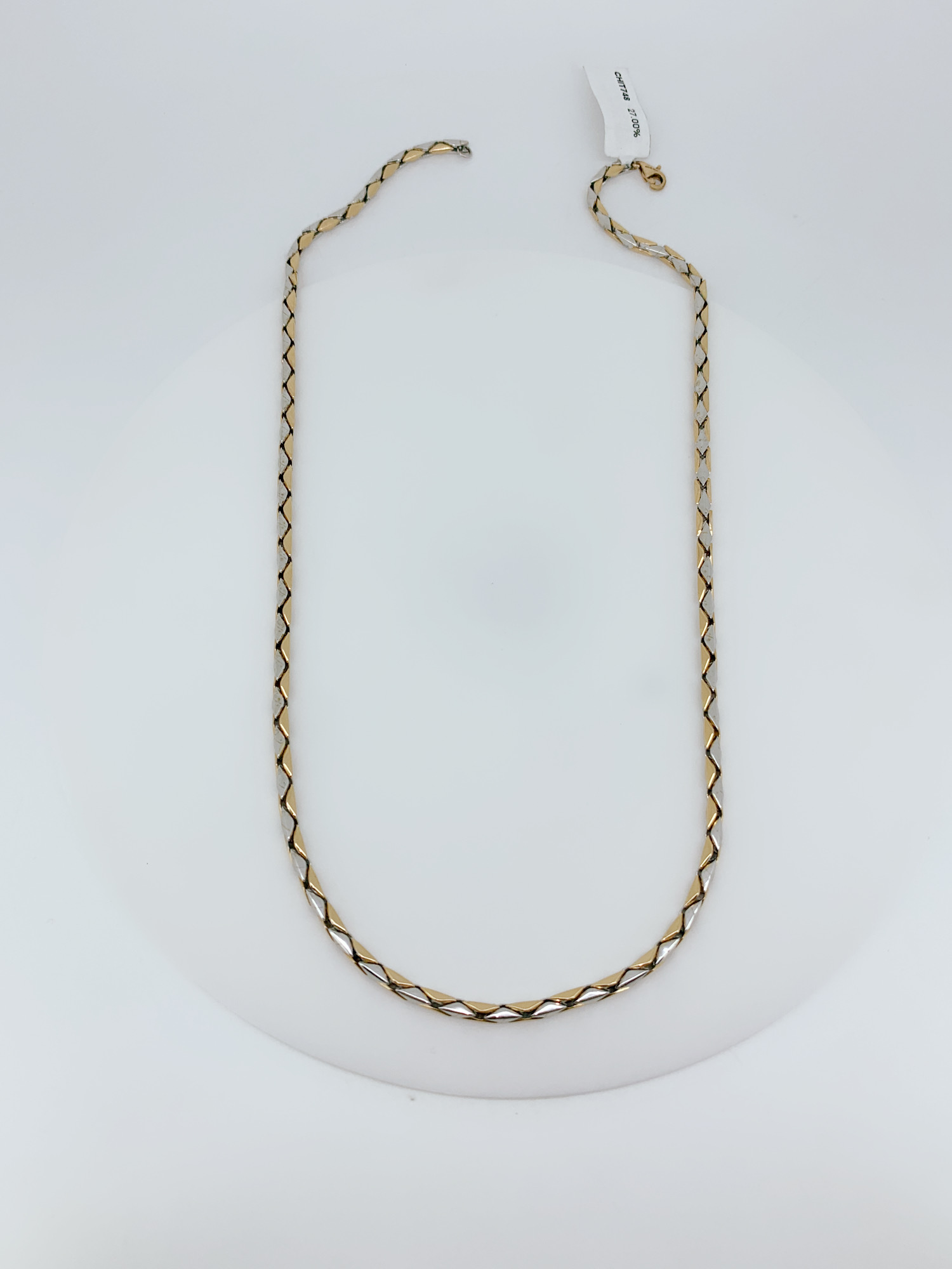 Sculpted Two-Tone Gold Chain For Men