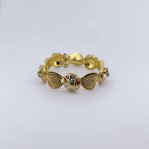 22K Antique Finish Kundan Bracelet