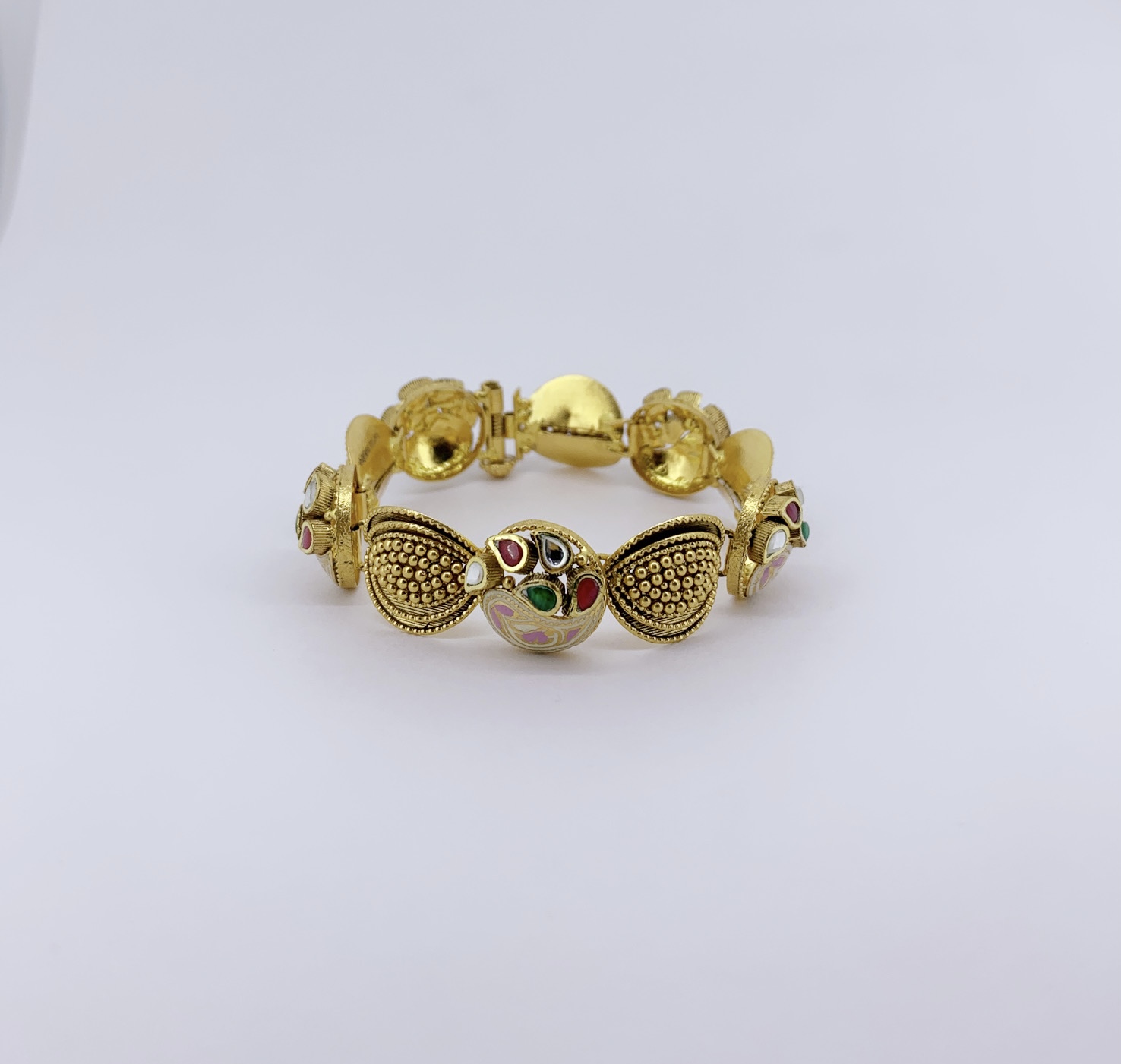 22K Antique Finish Kundan Bracelet