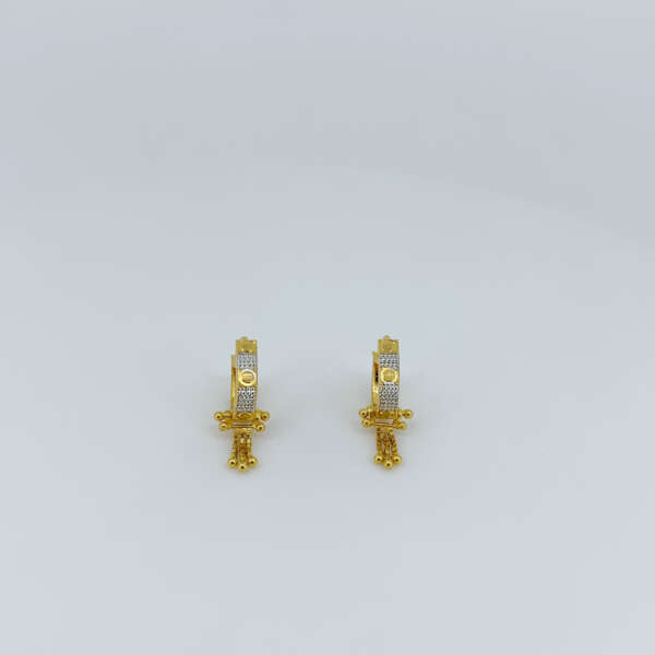 22K Refined Gold Bali with Contrast Finish