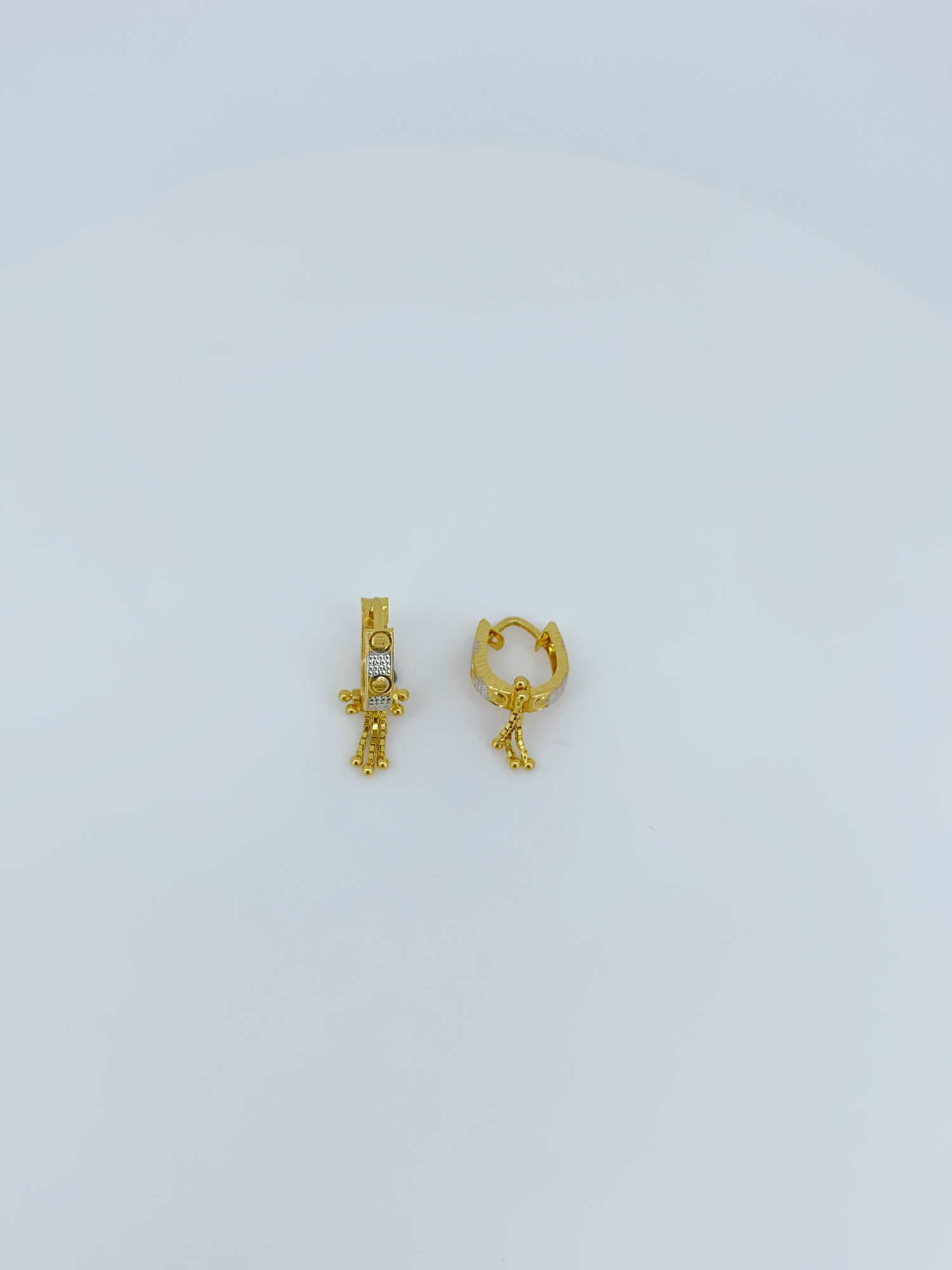 22K Refined Gold Bali with Contrast Finish - Image 2