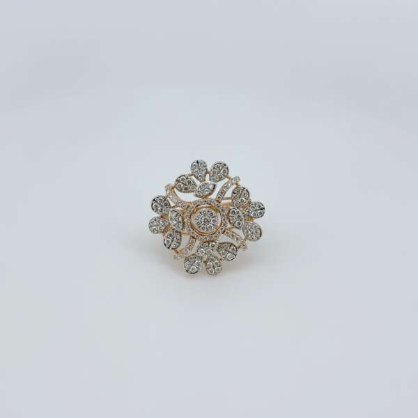 Regal Petals Diamond Cluster Ring