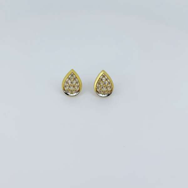 Designer Paisley Gold Earrings