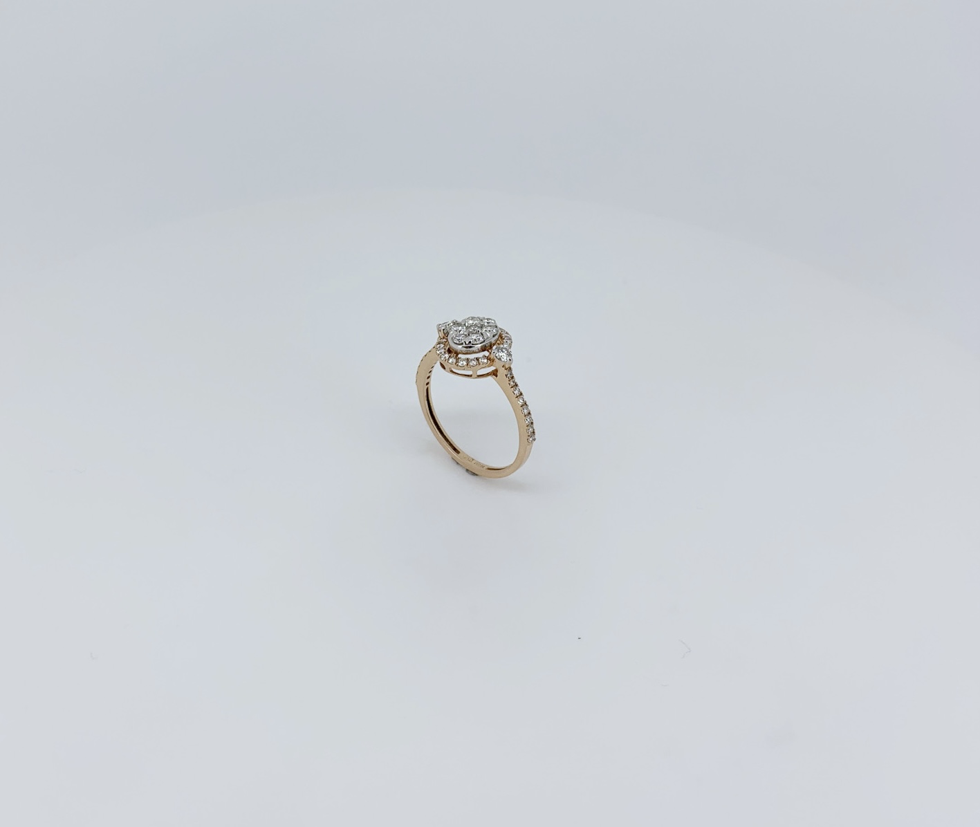 Classic Round Diamond Halo Ring - Image 2
