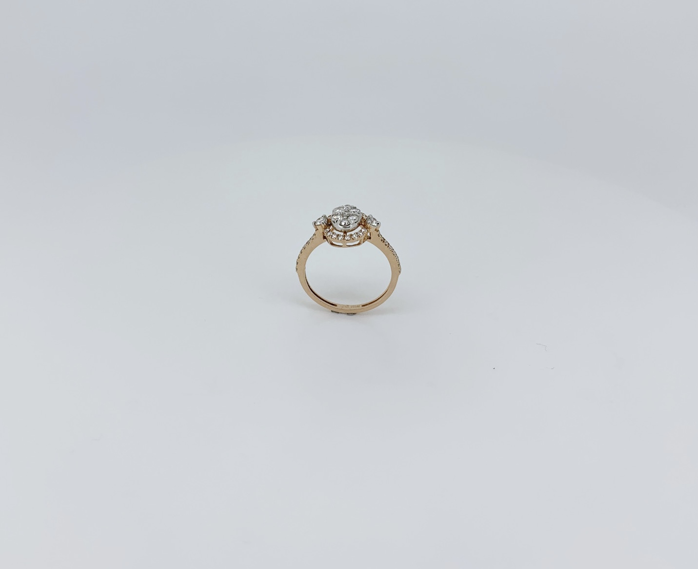 Classic Round Diamond Halo Ring - Image 3