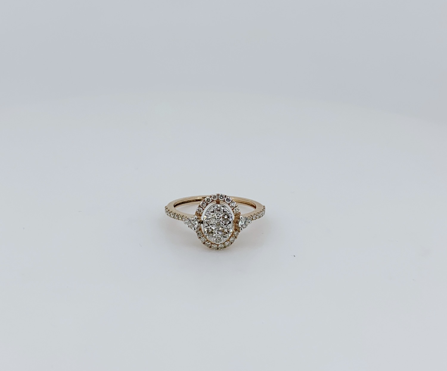Classic Round Diamond Halo Ring