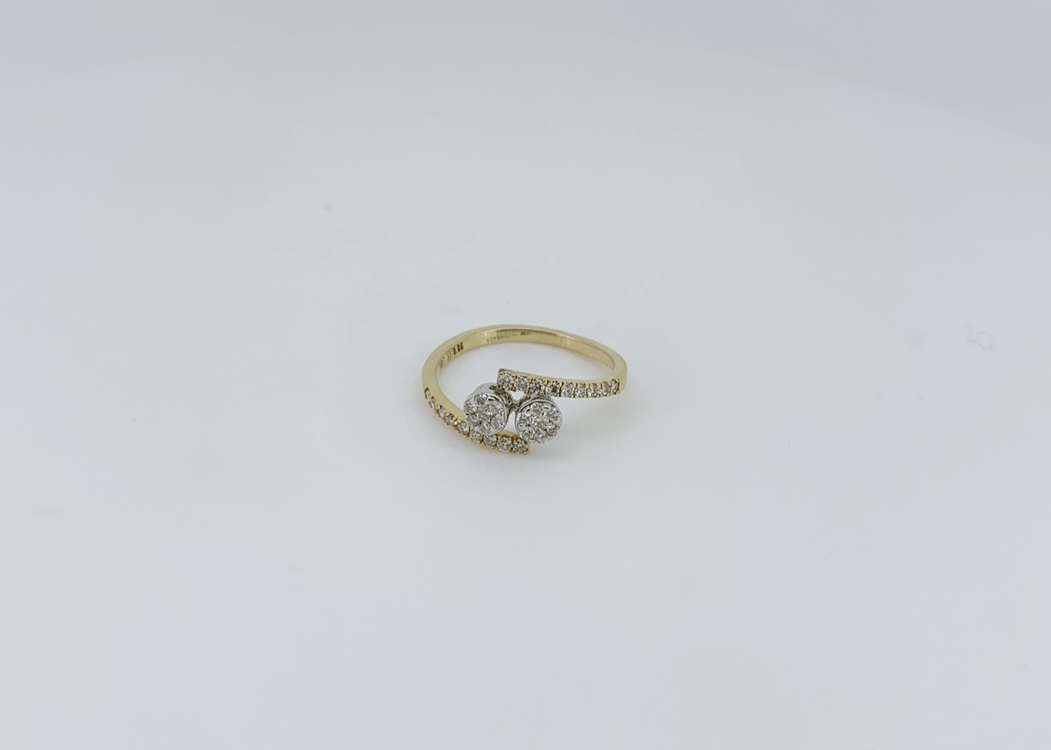 Swirl Bloom Diamond Ring For Her