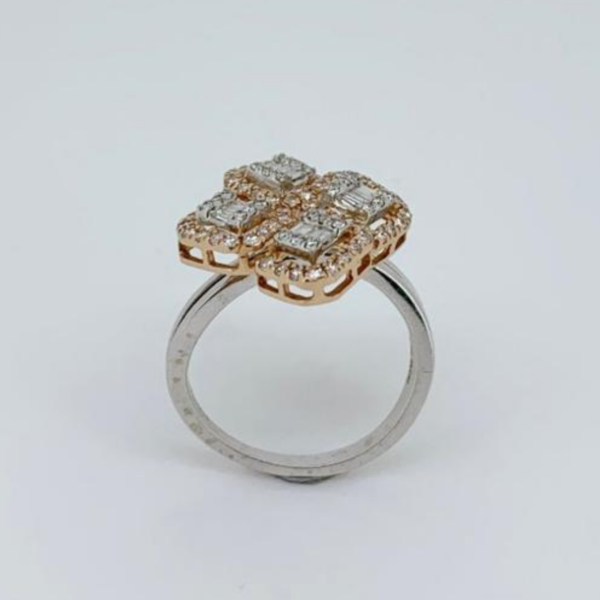 Contemporary Diamond Cluster Ring