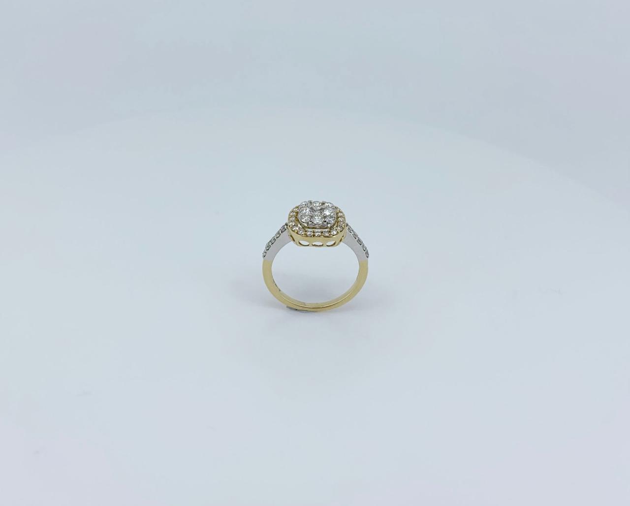 Radiant Aura Diamond Ring